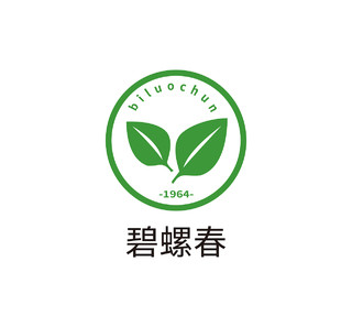 绿色商务碧螺春茶叶行业茶庄logo标识设计茶叶logo